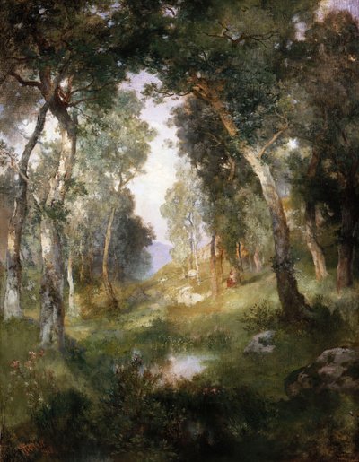 フォレストグレイド、サンタバーバラ、1918年 作： Thomas Moran