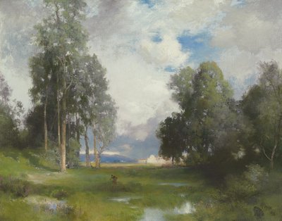 サンタバーバラミッション、1916 作： Thomas Moran