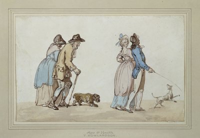 年齢と若者、 作： Thomas Rowlandson