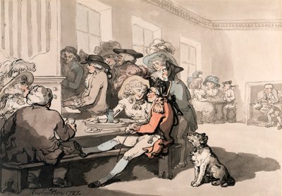 「チョコレートハウス」、1787年。 作： Thomas Rowlandson