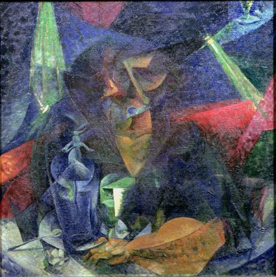 女性の姿をした構図 作： Umberto Boccioni