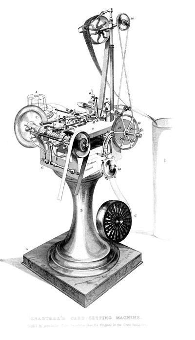 クラブツリーカード設定機、1866年 作： Unbekannt