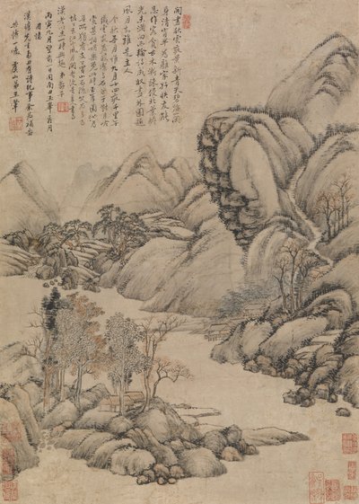 風景：中秋の前夜、1686年。 作： Unbekannt