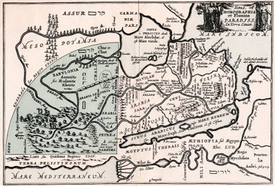 パラダイスの想定位置を示す地図 作： Unbekannt