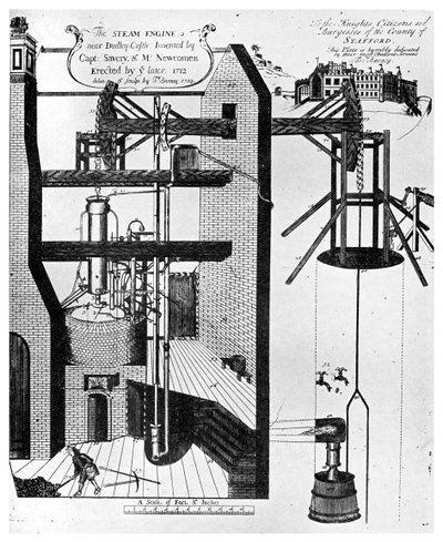 鉱山を排水するためのNewcomens蒸気エンジン、1956 作： Unbekannt