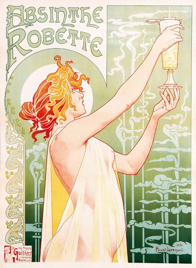 Absinthe Robetteの広告ポスター 作： Unbekannter Künstler