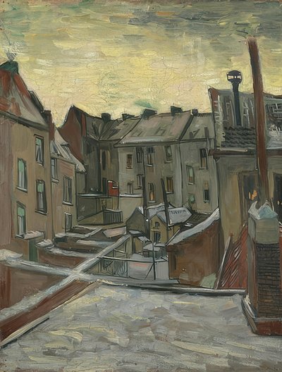 アントワープのヒンターヘーフェ。 1885-86 作： Vincent van Gogh