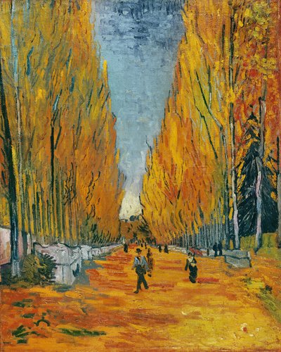 L "Allee des Alyscamps、アルル、1888 作： Vincent van Gogh