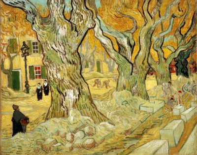 サンレミの道路労働者 作： Vincent van Gogh