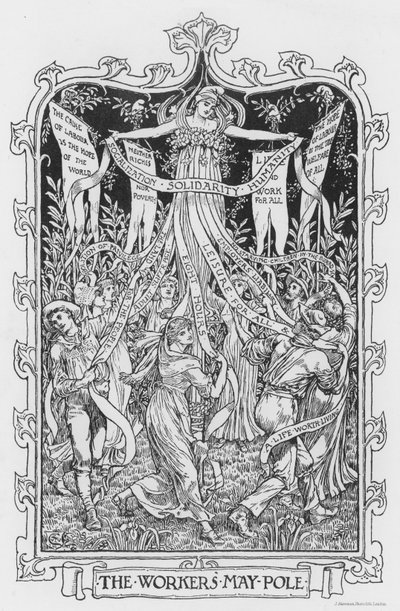 労働者？メイポール 作： Walter Crane