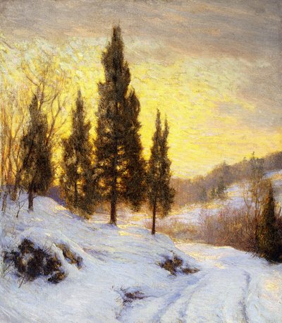 冬の日没 作： Walter Launt Palmer