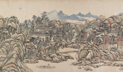 王川別荘、1711年。 作： Wang Yuanqi