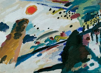 ロマンチックな風景 作： Wassily Kandinsky