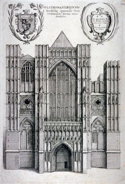 ウェストミンスター寺院、ロンドン、1650年頃 作： Wenceslaus Hollar