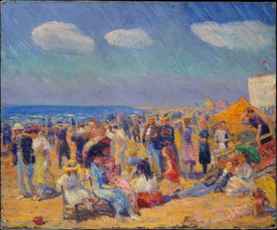 海岸の群衆 作： William Glackens