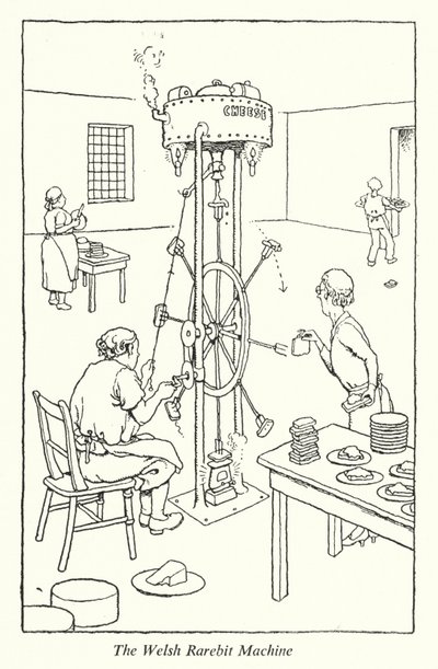 The Welsh Rarebit Machine (litho) 作： William Heath Robinson