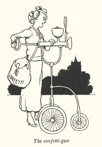 コンフェッティガン（リトグラフ 作： William Heath Robinson