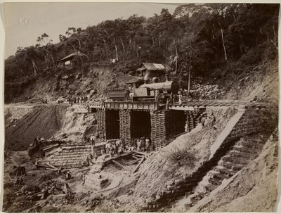 無題（鉄道工事）（白黒写真） 作： William Henry Fox Talbot