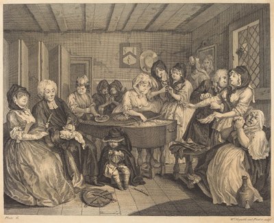 娼婦の進歩: pl.6 作： William Hogarth