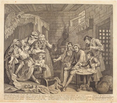 レーキの進歩: pl.7 作： William Hogarth