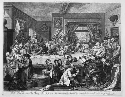 選挙娯楽、1755 作： William Hogarth