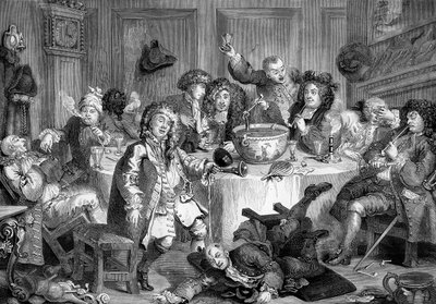 ウィリアム・ホガースの「真夜中の会話 作： William Hogarth