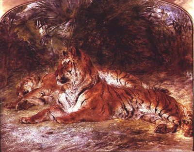 Tigers（油彩・ボード 作： William Huggins