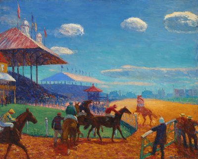 競馬場 作： William James Glackens