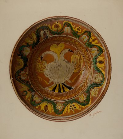 パ。German Dish, c. 1938. 作： William L Antrim