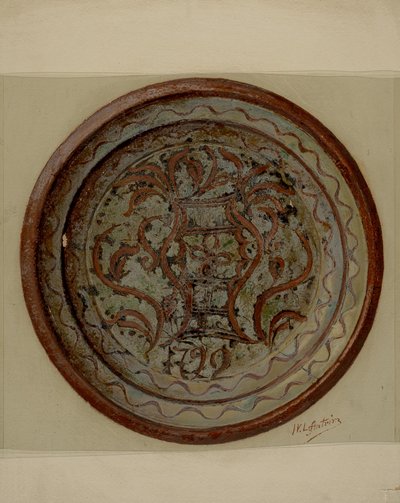 パ。German Plate, c. 1937. 作： William L Antrim