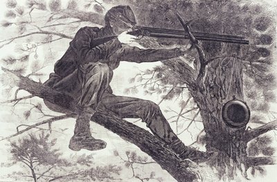 ピケ当番の狙撃手 作： Winslow Homer