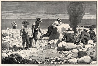 Seaside Sketches-A Clam-Bake、1873。 作： Winslow Homer