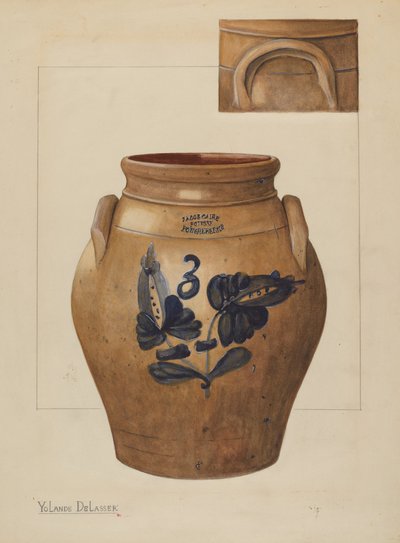 Jar, c. 1936. 作： Yolande Delasser