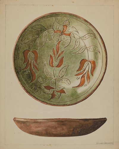 パ。German Plate, c. 1936. 作： Yolande Delasser