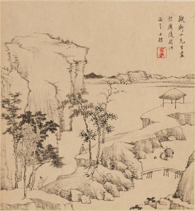 川の風景、1666 作： Zha Shibiao