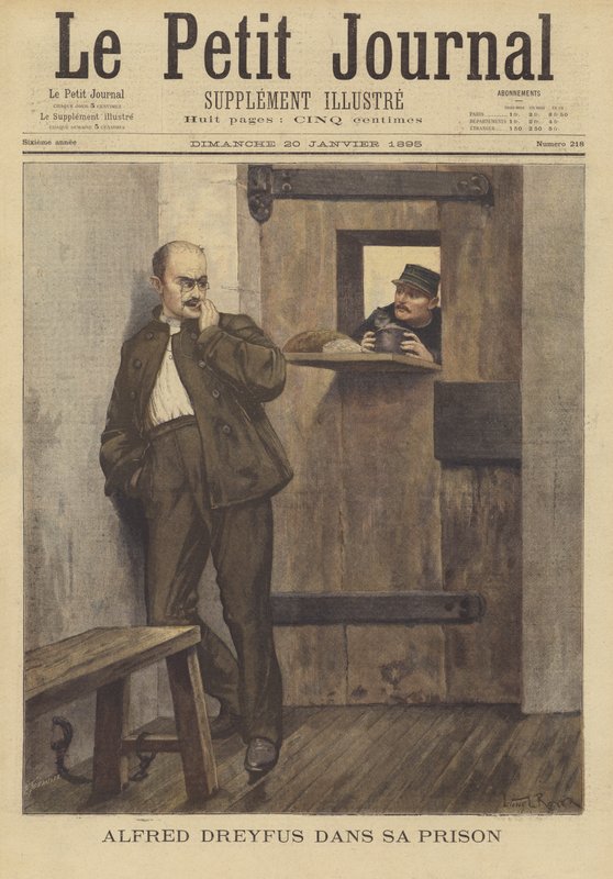 刑務所の独房にいるアルフレッドドレイファス 作： フランス語学校
