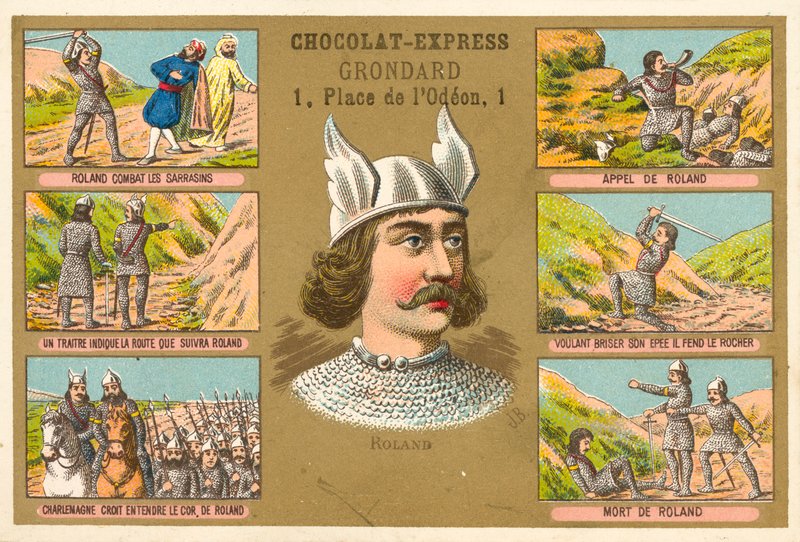 フランクの戦士であるローランドと彼の人生の場面 作： フランス語学校