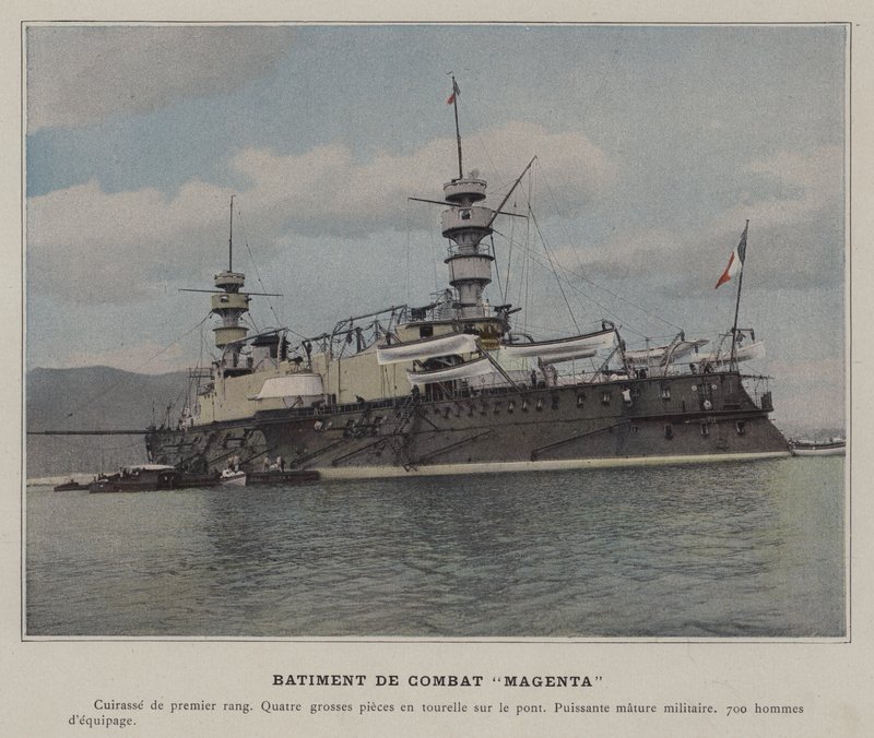 Batiment de Combat "Magenta" (カラー写真) 作： （後）フランスの写真家