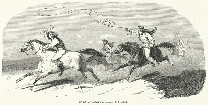 ヨシップイェラチッチの使者の逮捕、クロアチアの禁止、1848年の革命 作： フランス語学校