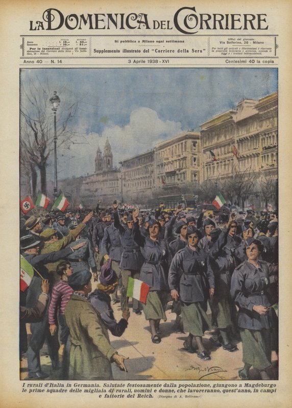 ドイツのイタリアの田舎の人々 作： アキレ・ベルトラーメ
