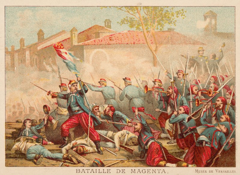 1859年のイタリア、マゼンタの戦い（クロモリト） 作： アドルフ・イボン
