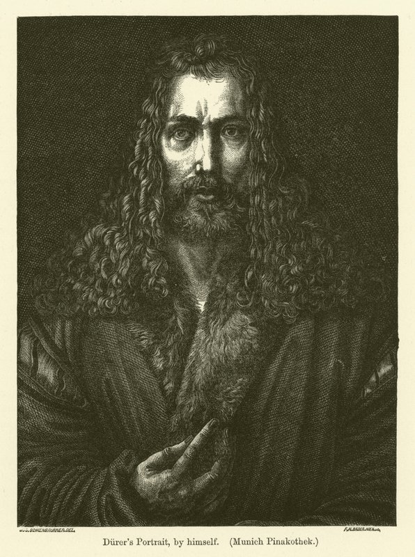 ドイツの画家および版画家アルブレヒトデューラーの自画像 作： アルブレヒト・デューラー