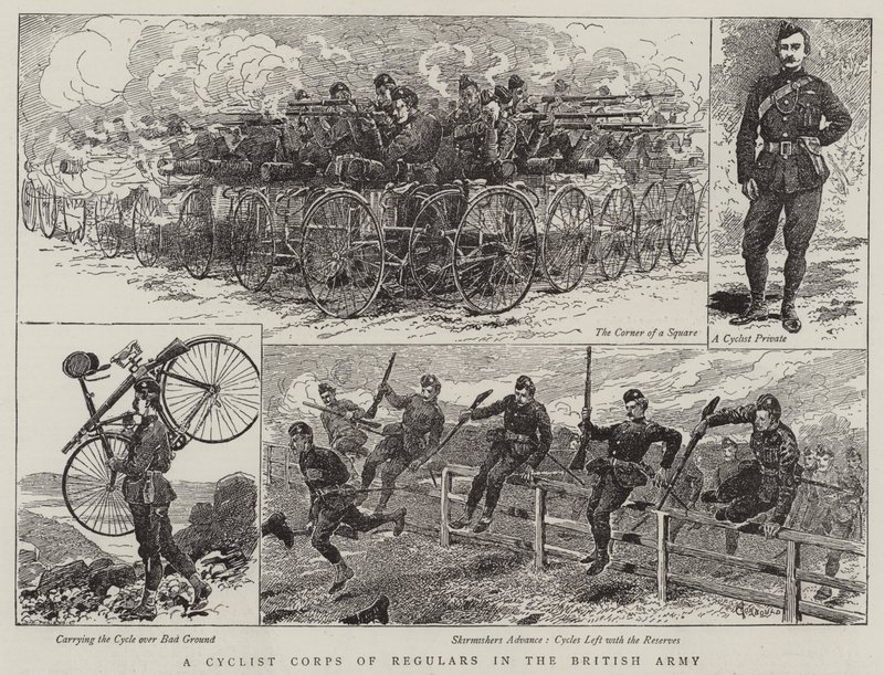 イギリス陸軍の常連のサイクリスト軍団 作： アルフレッドシャントレーコルボールド