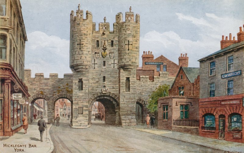 Micklegate Bar、ヨーク 作： アルフレッドロバートクイントン