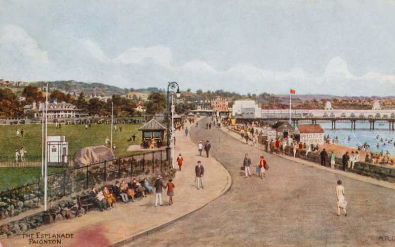 The Esplanade, Paignton (カラーリトグラフ) 作： アルフレッドロバートクイントン