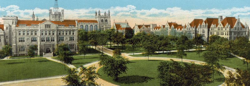 シカゴ大学キャンパス（カラー写真） 作： アメリカの写真家