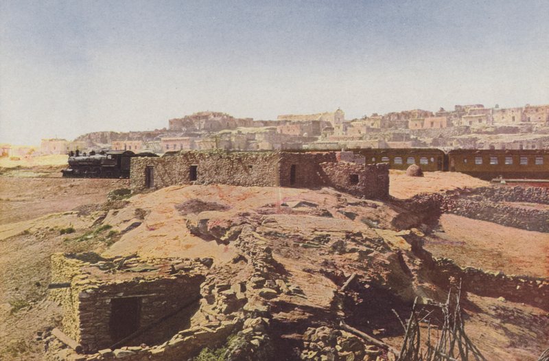 ニューメキシコ州ラグーナのプエブロ（カラー写真） 作： アメリカの写真家