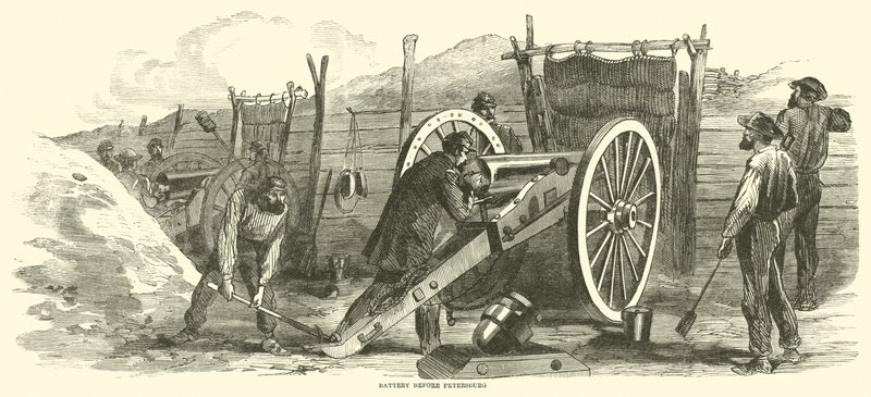 1864年6月、ピーターズバーグ以前のバッテリー 作： アメリカの学校