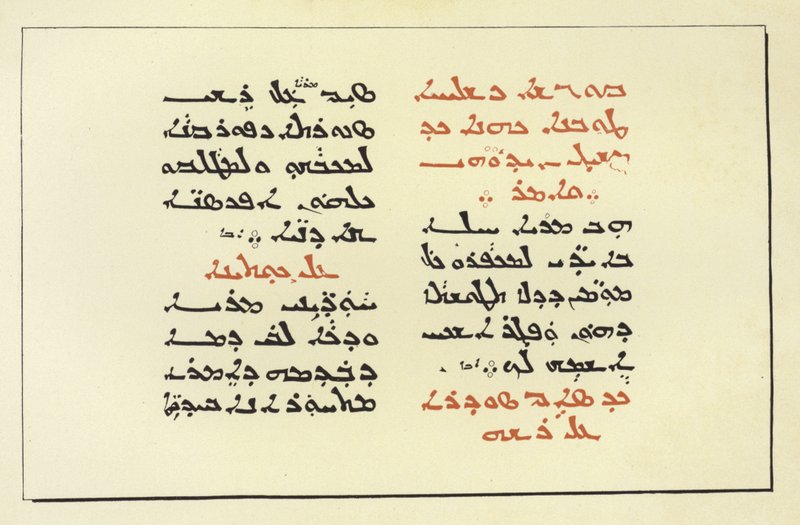 シリアの聖書のページ 作： アメリカの学校