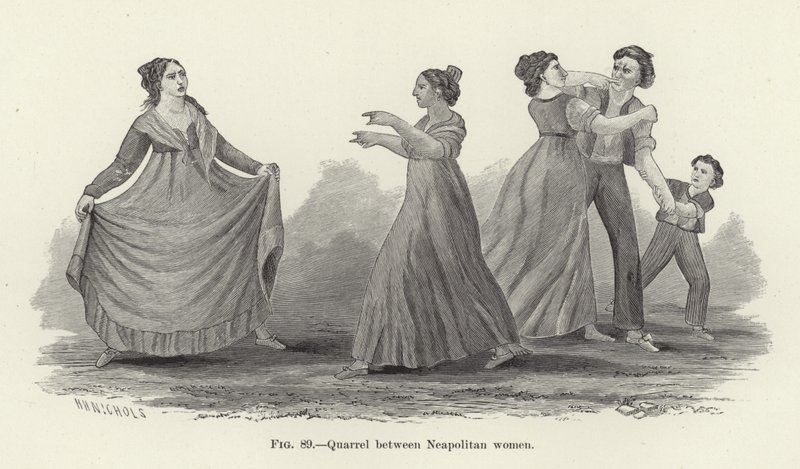 ナポリの女性同士の喧嘩 作： アメリカの学校